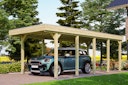 Vorschaubild Skan Holz Friesland - Flachdach Einzelcarport Profil - Breite 314 cm Nadelholz