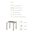 Vorschaubild Diamond Garden Beistelltisch MADEIRA 45x45 cm, Edelstahl gebürstet / Glas / DiGaLan