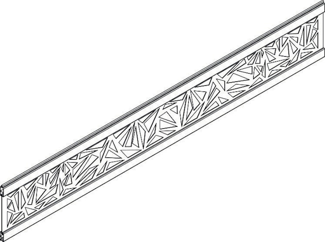 OSMO ALU Dekor Triangel 19x277, 184cm Alu Anthrazit