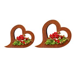 Badeko Herz-Set „Lydia“ (55 cm & 80 cm) zum Bepflanzen