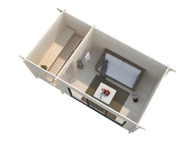 Palmako Saunahaus Sanna 12,8 m³ Slide Plus