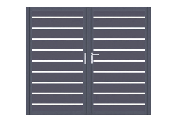 dz VIDUAL Swing Doppeltor Line 150 x 20 mm Rechteckprofil  Distanz 28 mm symmetrisch