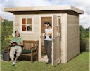 Vorschaubild Weka 28 mm Gartenhaus 170 mit Vordach (50 cm)
