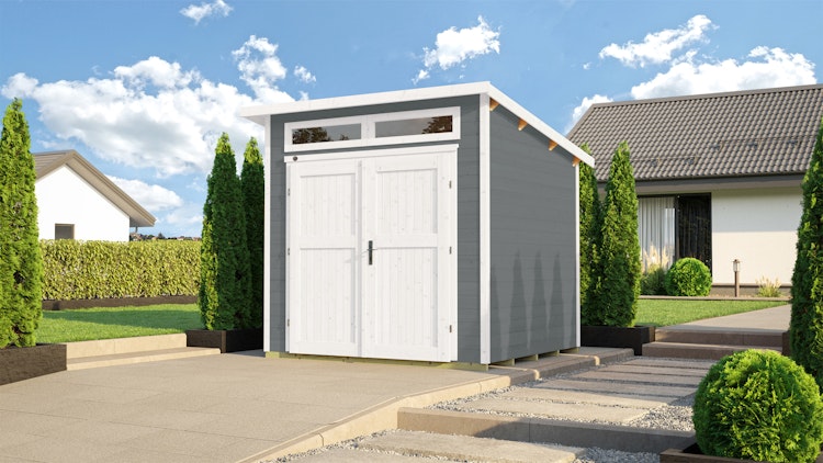 Weka Gartenhaus 264 mit Oberlichtern - 21 mm