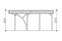 Vorschaubild Skan Holz Carport Friesland 557x555 cm inkl. 1 Einfahrtsbogen Sparset 7