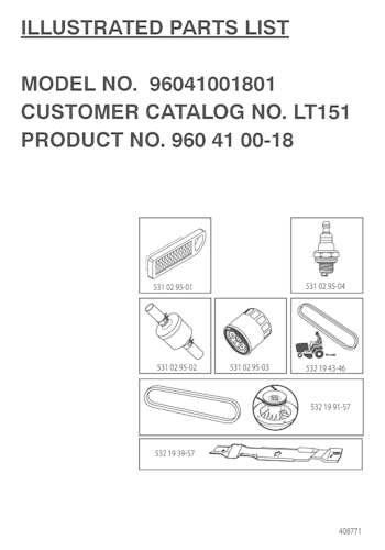 Husqvarna Gartentraktoren 96041001702 LT151