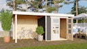 Vorschaubild Karibu Woodfeeling Gartenhaus Askola 2/3/3,5/4/5/6 mit 240 cm Schleppdach + Rückwand