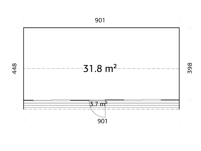 Palmako Gartenhaus Rebekka 31,8 m² - 160 mm