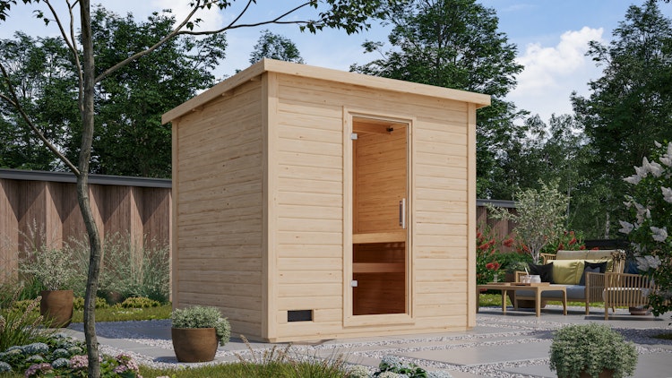 Karibu Gartensauna Saunahaus Caapi 4 inkl. gratis Sauna-Zubehörset im Wert von 234,94 €