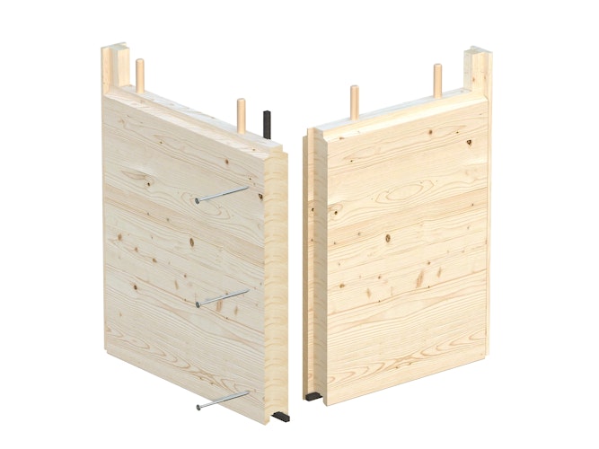 PRE:GA Gartenhaus Belchen 2 Räume Leimholz mit Isolierglas-Schiebetüren mit Schleppdach 700 x 300 cm