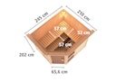 Vorschaubild Karibu Amelia 3 - Sauna mit Eckeinstieg 68 mm inkl. gratis Sauna-Zubehörset im Wert von 234,94 €