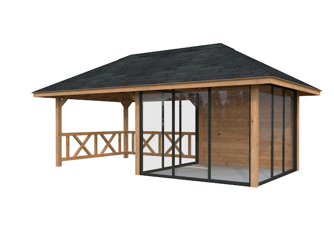Palmako Pavillon Bianca 16,6 m² Set 204 Slide - 28 mm