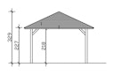 Vorschaubild Skan Holz Carport Taunus 439 x 786 cm