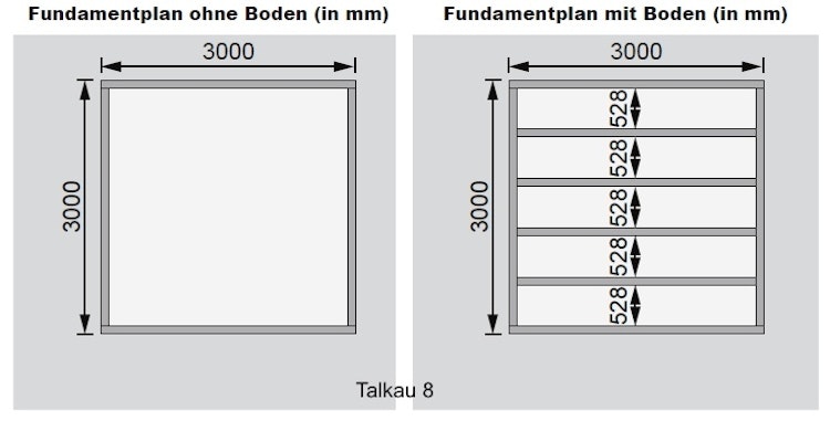 Karibu Woodfeeling Gartenhaus Talkau 3/4/6/8 - 28 mm