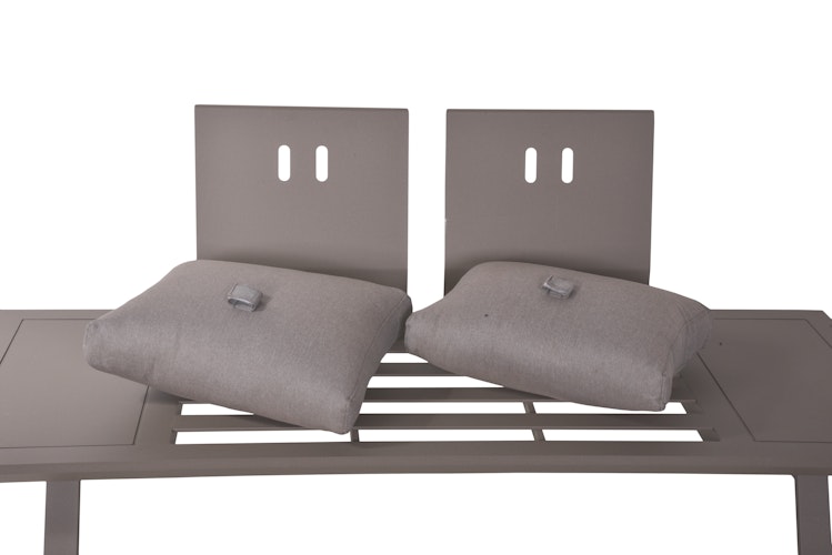 Garden Pleasure Lounge-Set CELIA, Aluminium Hellgrau / Kissen 100 % Polyester Taupe - Auslaufartikel