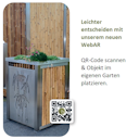 Vorschaubild BambusBASIS Mülltonnenbox Edelstahl für 240 l-Tonne  -  1-/2-/3-er Box