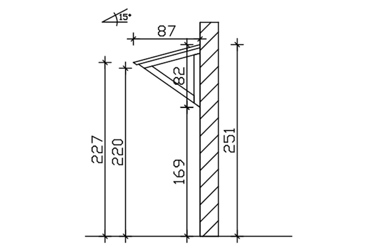 Skan Holz Pultdach Vordach Poel