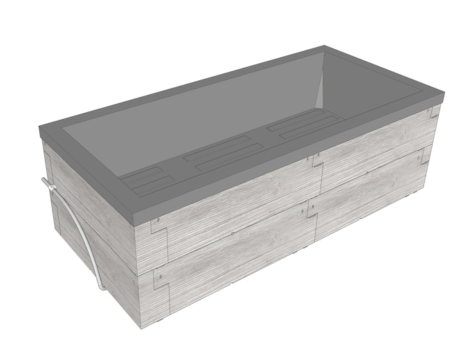 JUWEL Hochbeet Timber Pflanzkasten für Balkon und Terrasse 