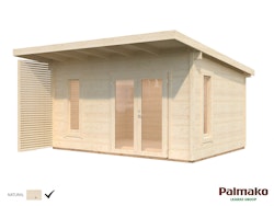 Palmako Premium Gartenhaus Grace 14,5 m² - 56 mm naturbelassen
