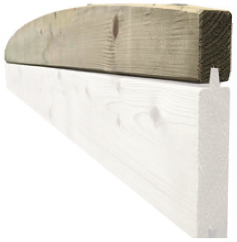 T&J TRELLEBORG Steckzaunsystem Bogenbrett 180 x 12/6 x 2,8 cm