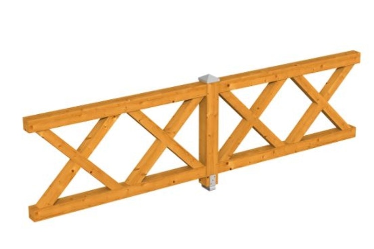 Skan Holz Brüstung Andreaskreuz zu Pavillon Cannes / Orleans