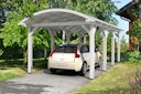 Vorschaubild Skan Holz Franken - Bogendach Einzelcarport aus Leimholz Breite 376 cm