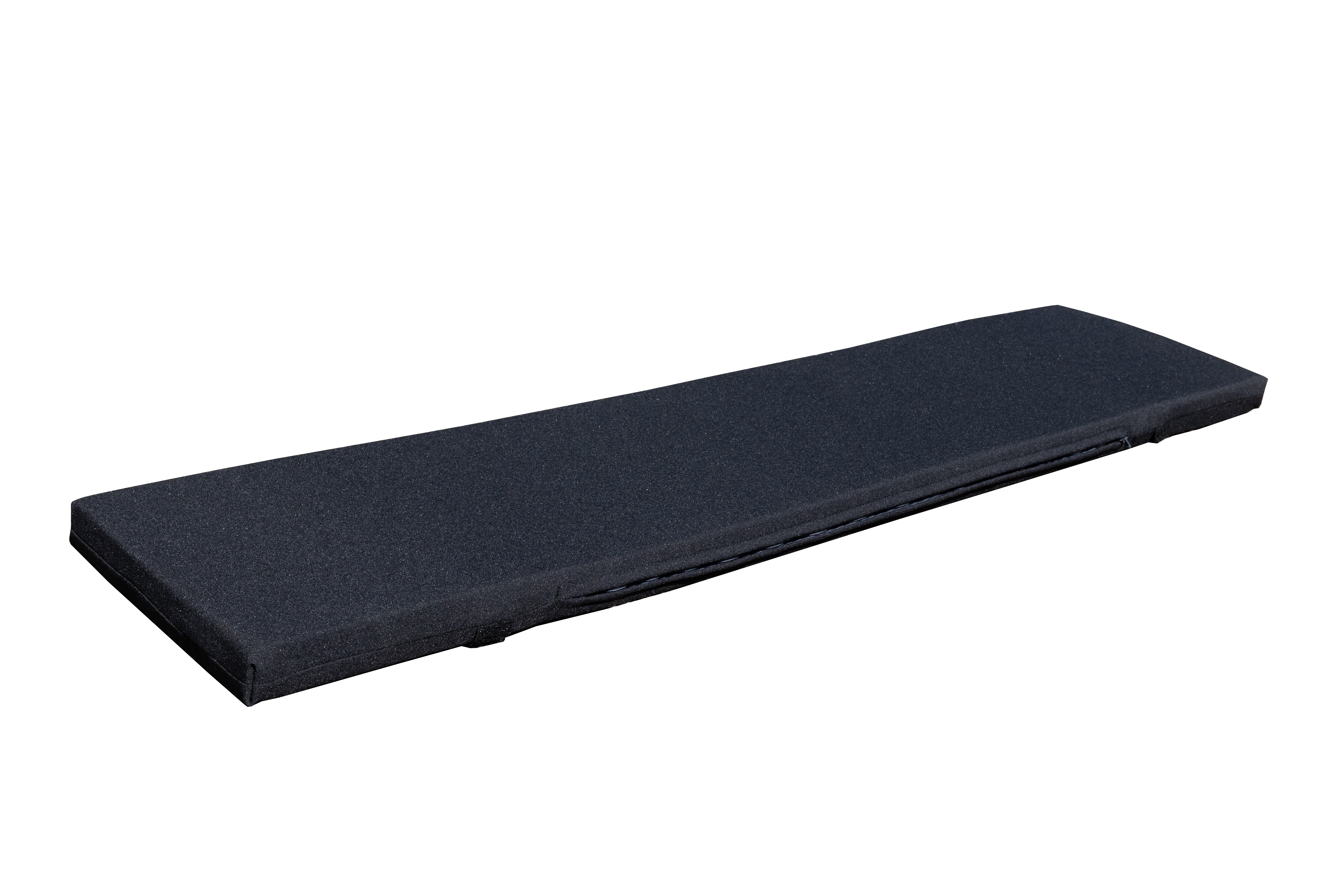 GWW kurze Bierbankauflage 116 x 27 x 4 cm, 100 % Baumwolle Schwarz - Auslaufartikel