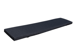 GWW kurze Bierbankauflage 116 x 27 x 4 cm, 100 % Baumwolle Schwarz