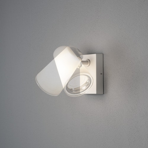 Konstsmide Wandleuchte Fano, weiss, E27, verstellbarer Kopf (7872-250)