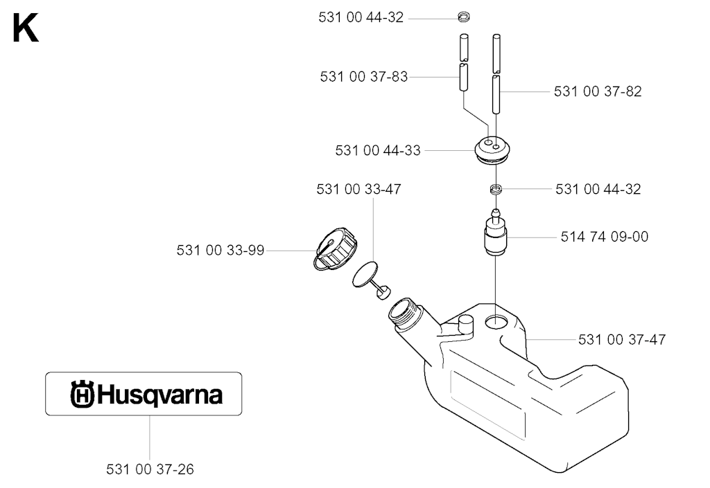Explosionszeichnung Ersatzteile
