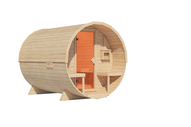 Karibu Saunahaus Fasssauna 2 - 38 mm inkl. gratis Sauna-Zubehörset im Wert von 234,94 €