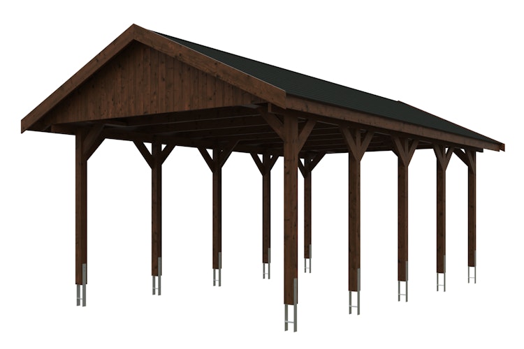 Skan Holz Wallgau - Satteldach Einzelcarport Breite 430 cm