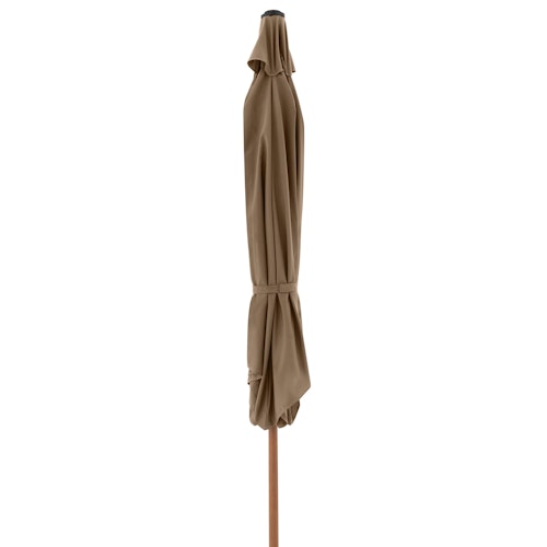 doppler Mittelmastschirm LIFE Woodstyle 305 Lift, Aluminium Holzoptik / 100 % Polyester 180 g/m² 