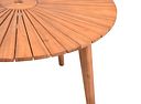 Vorschaubild Garden Pleasure Tischgruppe FREMONT / BREST, Tisch Ø 110 + 4 Sessel, Akazie / Kubu Rattan / Kissen 100 % Polyester