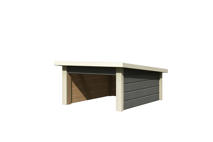 Karibu Rasenmähroboterhaus 2 Pultdach - B 73 x T 96 x 48 cm - 19 mm