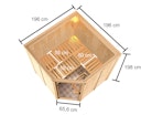 Vorschaubild Karibu Woodfeeling Sauna Kotka - 68 mm Aktionssauna inkl. gratis Sauna-Zubehörset im Wert von 234,94 €