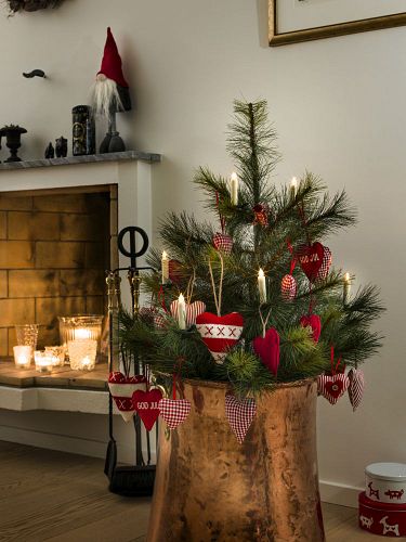 Konstsmide Weihnachtsbeleuchtung  LED Baumbeleuchtung kabellose Kerzen warmweiß