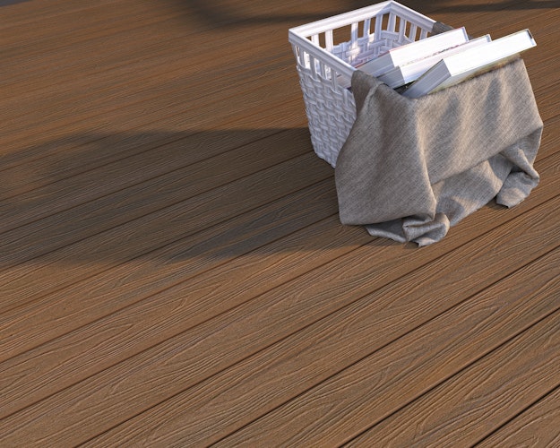 NewTechWood Deluxe Vintage WPC-Terrassendiele Hohlkammer Teak  23 x 138 mm