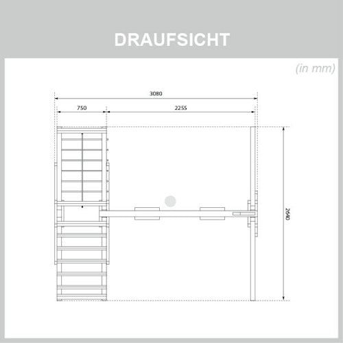 Akubi Kinderspielgerät Doppelschaukel Felix mit Klettergerüst und Netzrampe