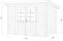 Vorschaubild Palmako Gartenhaus Alice 4,7 m² - 28 mm