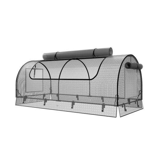 GroJa Frühbeet Aufsatz PE  149,9 x 69,4 x 62 cm Folie Weiß