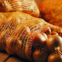 Noor Raschelsäcke goldgelb mit Zugband