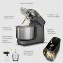 Vorschaubild Ooni Küchenmaschine Halo Spiralmixer Dark Grey