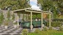 Vorschaubild Karibu Carport Einzelcarport Eco 1/2 - kesseldruckimprägniert