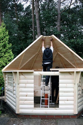 Wolff Finnhaus Grillkota 9 de luxe inkl. Grillanlage (B)