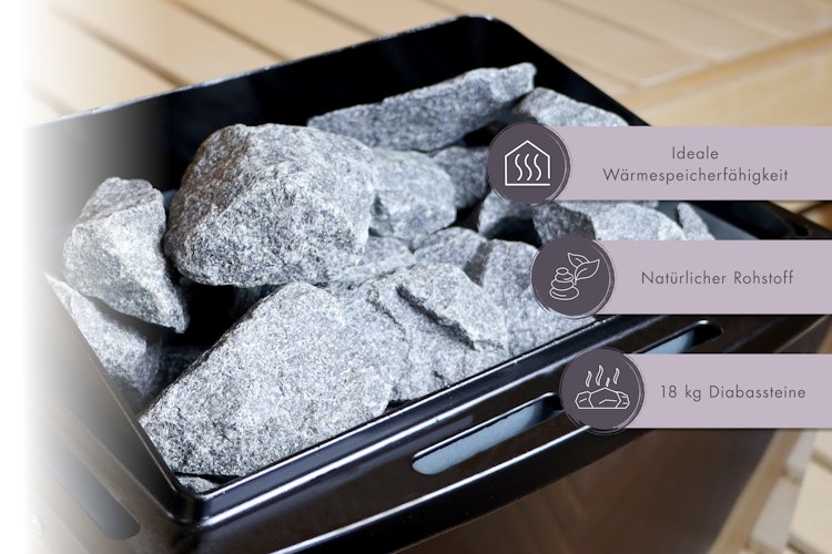 Karibu Sauna Diabas-Steine 18 kg