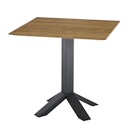 Vorschaubild Diamond Garden Tisch SHEFFIELD 80 x 80 cm, Edelstahl Dunkelgrau / Recycled Teak