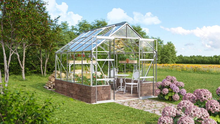 Vitavia Gewächshaus Cassandra 8300 inkl. Sockelmauer - 8,3 m²