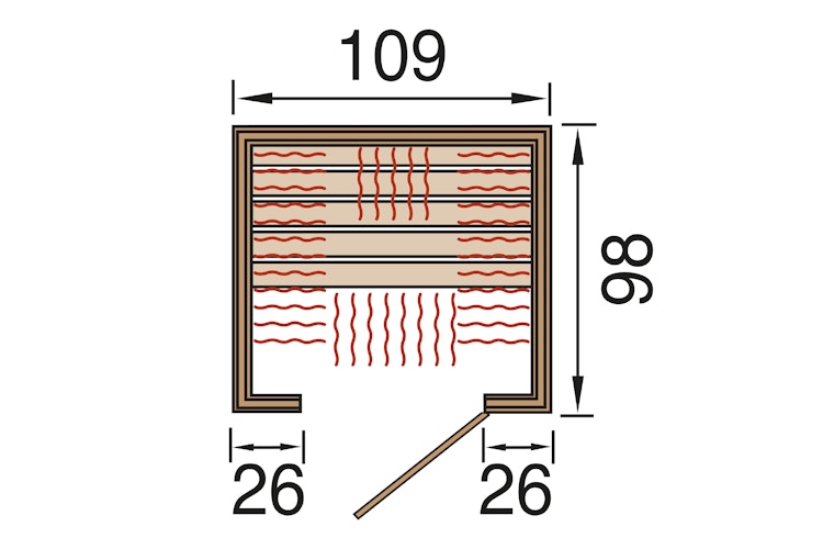 Weka Infrarotkabine Ranua Gr. 1 mit Fronteinstieg