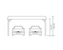 Vorschaubild Skan Holz Spreewald - Walmdach Doppelcarport Breite 585 cm